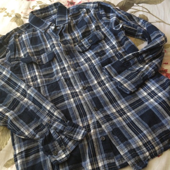 PLAID LONG SLEEVE BUTTON DOWN SHIRT S - Picture 4 of 6